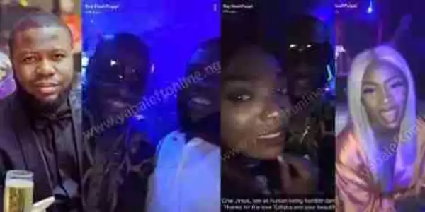 “He Is Too Humble” — Hushpuppi Says As He Meets With 2Face, Annie And Tiwa Savage In Dubai Club